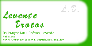 levente drotos business card