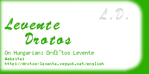 levente drotos business card